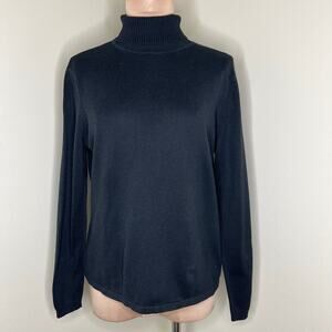 Vtg YarnWorks Sweater Medium Women Turtleneck Basic Classic Essential Staple 90s